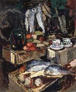 Konstantin Korovin Fish oil painting artist